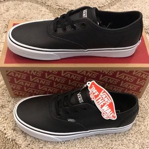 Brand new in box with tag womens black leather vans